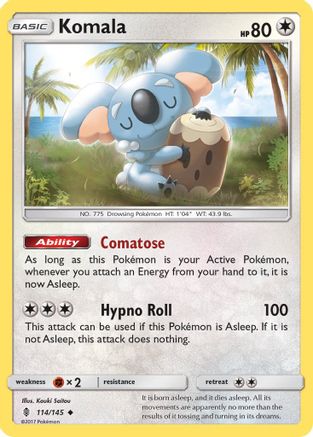Komala 114/145 - SM  Guardians Rising Reverse Holofoil - for just $0.18! 