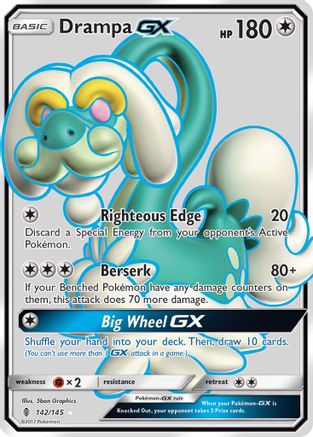 Drampa GX (Full Art) 142/145 - SM  Guardians Rising Holofoil - for just $1.51! 