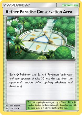 Aether Paradise Conservation Area 116/145 - SM  Guardians Rising Reverse Holofoil - for just $0.13! 