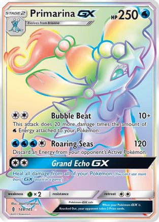 Primarina GX (Secret) 149/145 - SM  Guardians Rising Holofoil - for just $9.69! 