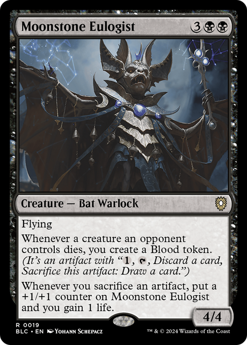 Moonstone Eulogist (BLC-019) - Bloomburrow Commander - for just $0.10! 