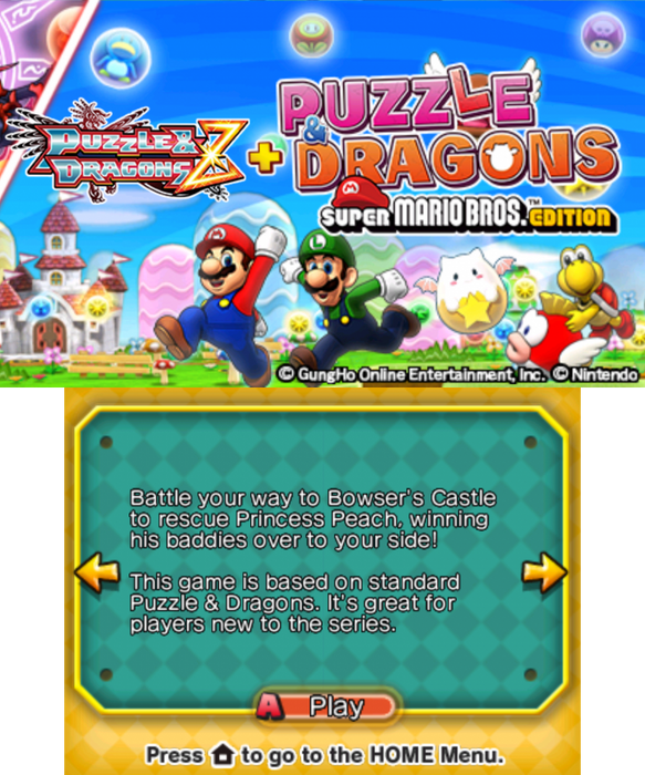 Puzzle & Dragons Z + Puzzle & Dragons: Super Mario Bros. Edition – Nintendo 3DS (3DS) - for just $20.99! 