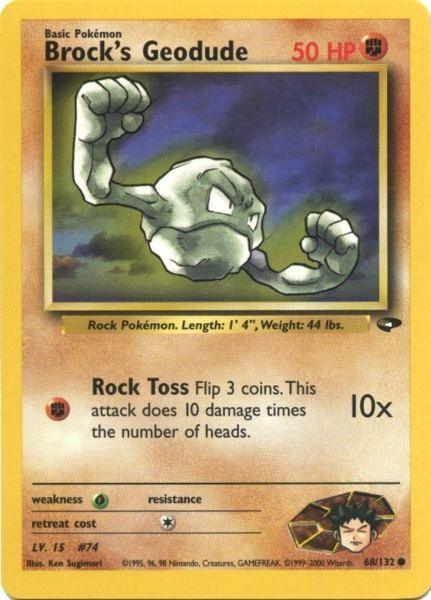 Brock's Geodude (68/132) [Gym Challenge Unlimited] - for just $0.45! 