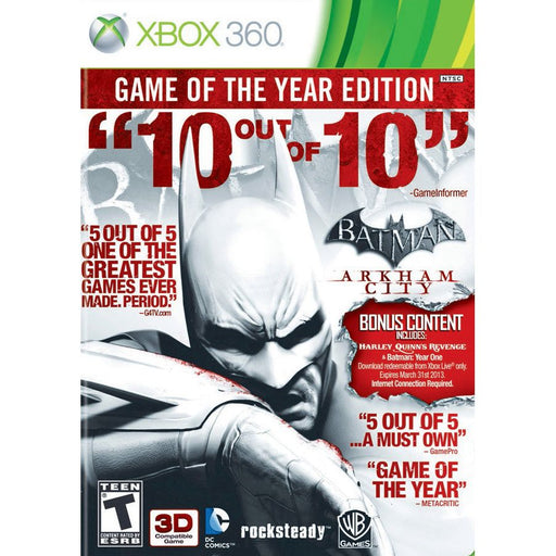 Batman: Arkham City Game Of The Year Edition (Xbox 360) - Premium Video Games - Just $0! Shop now at Retro Gaming of Denver