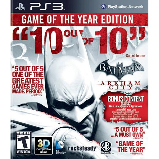 Batman: Arkham City Game Of The Year Edition (Playstation 3) - Premium Video Games - Just $0! Shop now at Retro Gaming of Denver