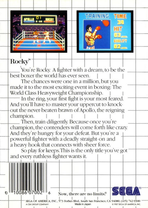Rocky – Sega Master System (SMS) - for just $0! 