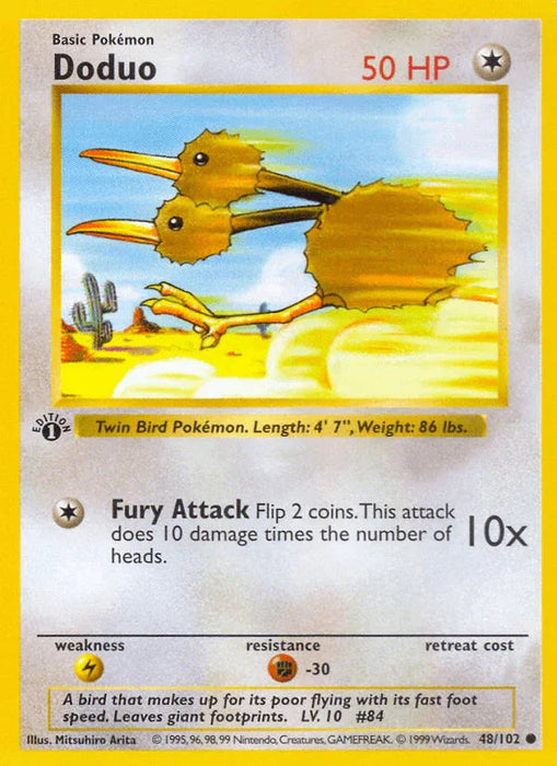 Doduo (48/102) (Shadowless) [Base Set 1st Edition] - for just $4! 