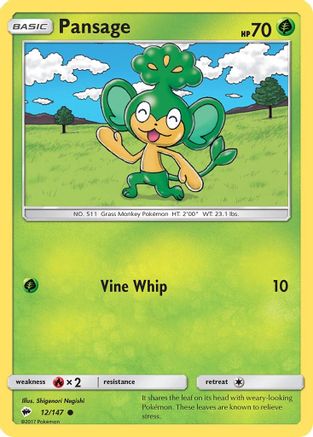 Pansage 012/147 - SM  Burning Shadows - for just $0.05! 