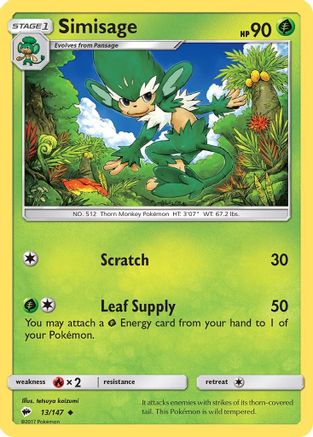 Simisage 013/147 - SM  Burning Shadows Reverse Holofoil - for just $0.12! 