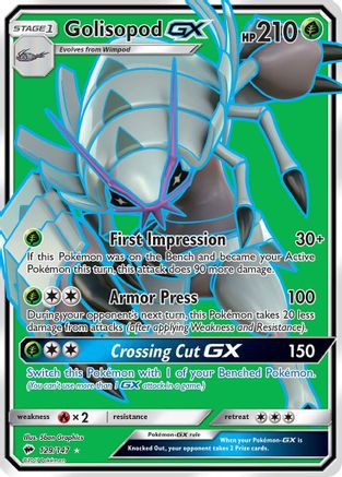 Golisopod GX (Full Art) 129/147 - SM  Burning Shadows Holofoil - for just $1.56! 
