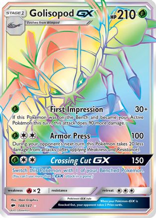 Golisopod GX (Secret) 148/147 - SM  Burning Shadows Holofoil - for just $4.72! 