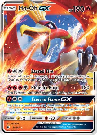 Ho-Oh GX 021/147 - SM  Burning Shadows Holofoil - for just $1.91! 