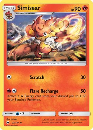 Simisear 023/147 - SM  Burning Shadows - for just $0.05! 