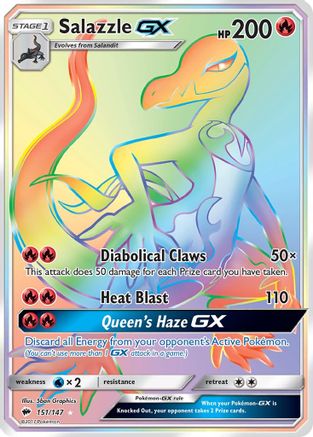Salazzle GX (Secret) 151/147 - SM  Burning Shadows Holofoil - for just $7.42! 