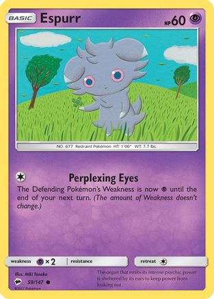 Espurr 059/147 - SM  Burning Shadows - for just $0.08! 