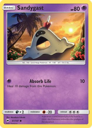 Sandygast 061/147 - SM  Burning Shadows Reverse Holofoil - for just $0.13! 