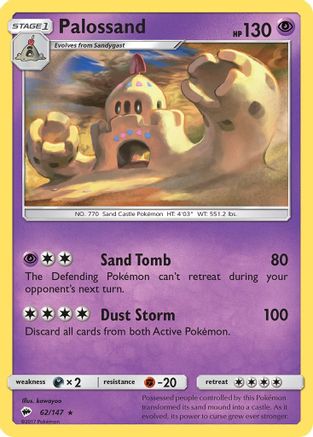 Palossand 062/147 - SM  Burning Shadows Reverse Holofoil - for just $0.17! 