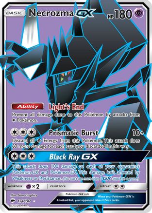 Necrozma GX (Full Art) 134/147 - SM  Burning Shadows Holofoil - for just $1.83! 