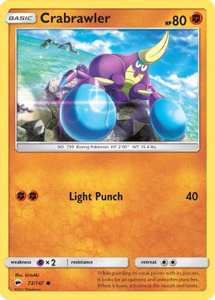 Crabrawler 073/147 - SM  Burning Shadows - for just $0.05! 