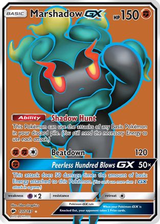 Marshadow GX (Full Art) 137/147 - SM  Burning Shadows Holofoil - for just $3.25! 