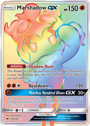 Marshadow GX (Secret) 156/147 - SM  Burning Shadows Holofoil - for just $8.44! 