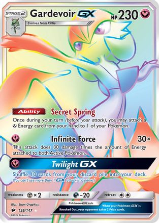 Gardevoir GX (Secret) 159/147 - SM  Burning Shadows Holofoil - for just $13.25! 