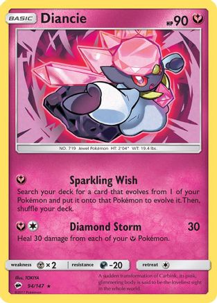 Diancie 094/147 - SM  Burning Shadows Holofoil - for just $0.39! 