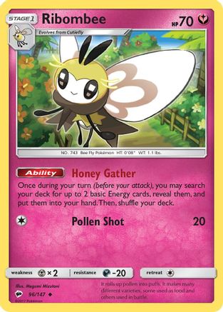 Ribombee 096/147 - SM  Burning Shadows - for just $0.05! 