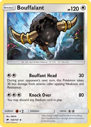 Bouffalant 108/147 - SM  Burning Shadows - for just $0.05! 