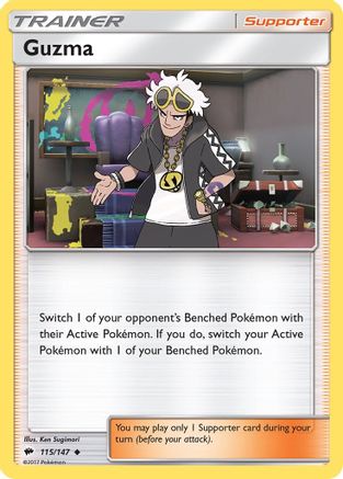 Guzma 115/147 - SM  Burning Shadows Reverse Holofoil - for just $1.78! 