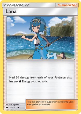Lana 117/147 - SM  Burning Shadows Reverse Holofoil - for just $0.18! 