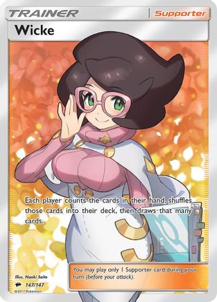 Wicke (Full Art) 147/147 - SM  Burning Shadows Holofoil - for just $24.52! 