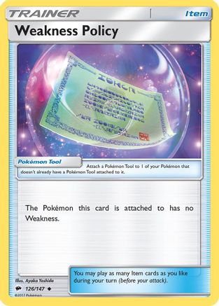 Weakness Policy 126/147 - SM  Burning Shadows - for just $0.05! 
