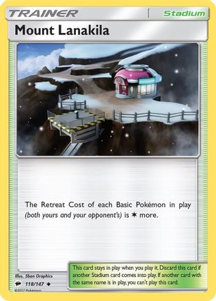 Mount Lanakila 118/147 - SM  Burning Shadows Reverse Holofoil - for just $0.05! 