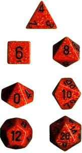 Speckled Polyhedral Fire 7-Die Set - Just $5.95! Shop now at Retro Gaming of Denver