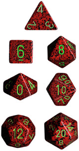 Speckled Polyhedral Strawberry 7-Die Set - Just $5.95! Shop now at Retro Gaming of Denver