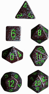 Speckled Polyhedral Earth 7-Die Set - Just $5.99! Shop now at Retro Gaming of Denver