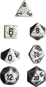 Speckled Polyhedral Arctic Camo 7-Die Set - Just $5.95! Shop now at Retro Gaming of Denver