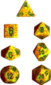 Speckled Polyhedral Lotus 7-Die Set - Just $5.95! Shop now at Retro Gaming of Denver