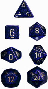 Speckled Polyhedral Golden Cobalt 7-Die Set - Just $5.99! Shop now at Retro Gaming of Denver