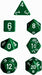 Opaque Polyhedral Green/white 7-Die Set - Just $4.25! Shop now at Retro Gaming of Denver