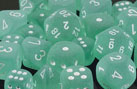 Frosted Polyhedral Teal/white 7-Die Set - Just $10! Shop now at Retro Gaming of Denver