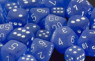 Frosted Polyhedral Blue/White 7-Die Set - Just $10! Shop now at Retro Gaming of Denver