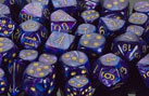 Lustrous™ Polyhedral Purple/gold 7-Die Set - Just $10! Shop now at Retro Gaming of Denver