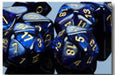 Scarab Polyhedral Royal Blue/gold 7-Die Set - Just $10! Shop now at Retro Gaming of Denver