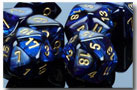 Scarab Polyhedral Royal Blue/gold 7-Die Set - Just $10! Shop now at Retro Gaming of Denver