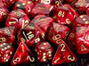 Vortex Dice Polyhedral Burgundy/Gold 7-Die Set - Just $11.99! Shop now at Retro Gaming of Denver