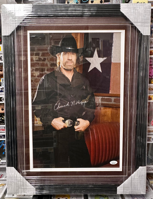 Chuck Norris Signed & Custom Framed Walker Texas Ranger 12x18 Photo With JSA COA - for just $300! 