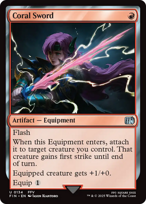 Coral Sword (FIN-134) - FINAL FANTASY Foil - for just $0.05! 