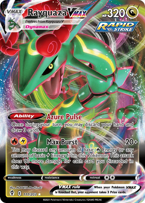 Rayquaza VMAX (111/203) (Jumbo Card) [Sword & Shield: Evolving Skies] - for just $3.75! 